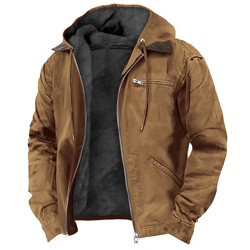 Men work jacket fleece lined - fleece,